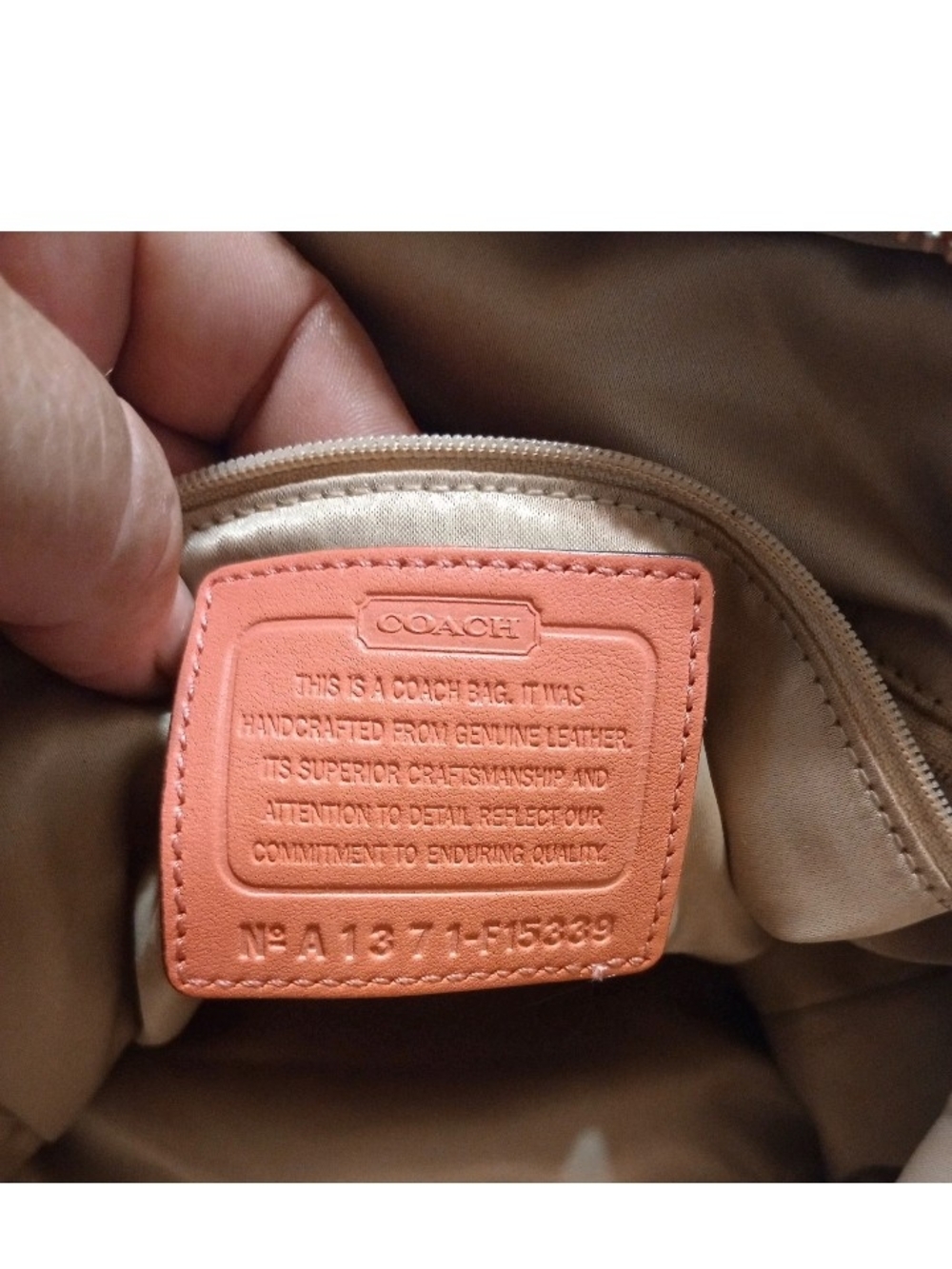 Coach Pebbled Leather Satchel in Coral Pink - Picture 7 of 9